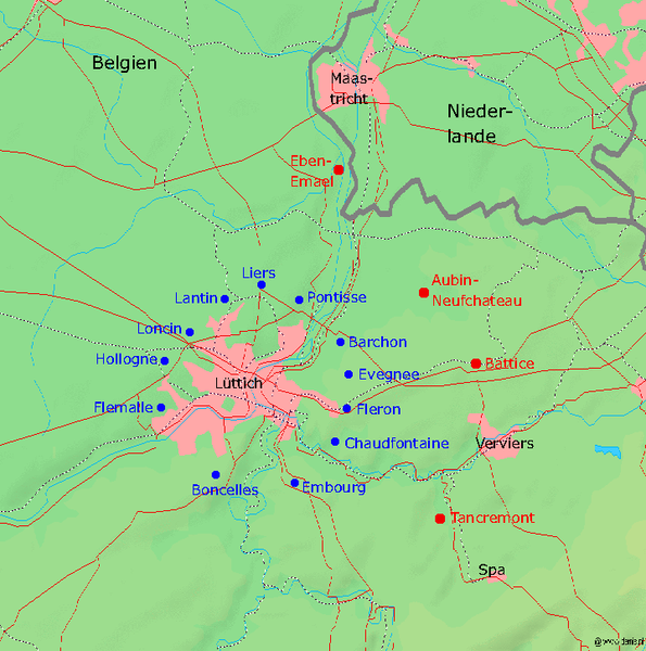 Gordel van vestingen rond Luik